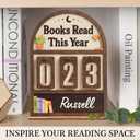 Books Read This Year Counter Valentines Day Gifts For Women Readers, Personalized Book Counter Tracker Bookshelf Decor, Bookish Gifts Accessories For Book Lovers, Bookworm, Bookclub Stocking Stuffers