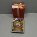 Christmas Snow Globes, 6.7" Nativity Glitter Water Lantern with Song, 6H Timer Battery & USB Powered Music Box for Christmas Decorations Indoor, Gold37