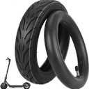 10x2.125 Tire with Inner Tube 10 inch for Segway Ninebot F20 F25 F30 F40 F Series Heavy Duty Replacement Wheels Parts Inner Tube Tire for Electric Scooter Accessories (Black) (Black)