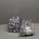 XunYee 143 Pcs Christmas Tree Decorations Set Shatterproof Christmas Ball Bell Star Pine Pone Ornaments Snowflake Butterfly Poinsettia Flower Decor Star Tree Topper Picks Xmas Ribbons(Silver)