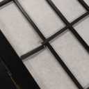 Roundhill Furniture Oriental Shoji 4 Panel Screen Room Divider, Black