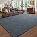 Pettop 6x9 Blue Grey Area Rugs for Living Room Bedroom, Thickened Memory-Foam Throw Carpet, Modern Minimalist Super Soft Kids Boys Girls Rug, Non-Slip and Washable Carpets for Dorm Home Decor