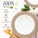 13.8 Inch Round Jute Placemats Set of 10  Boho Rustic Woven Table Mats & Charger Plates, Heat Resistant & Easy to Clean, Handwoven Farmhouse Table Decor for Dining, Kitchen, Weddings & Home