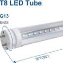 LightingWill LED T8 Light Tube 3FT, Daylight White 5000K, Dual-End Powered Ballast Bypass, 1600Lumens 15W (32W Fluorescent Equivalent), Clear Cover, AC85-265V Lighting Tube Fixtures, 4 Pack