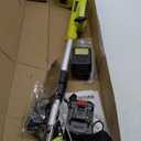 Electric Weed Wacker Eater Cordless Weed Trimmer Battery Powered 24V Powerful Brushless Brush Cutter with 2pcs 4.0Ah Batteries and Charger Stringless Grass Trimmer 2 Types Blades for Yard