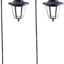 MAGGIFT 37.8 Inch Hanging Solar Lights for Outside Solar Garden Lights Decorative Lanterns with 2 Shepherd Hooks Waterproof Landscape Lighting for Lawn Patio Yard Pathway Driveway,2 Pack