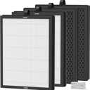 4 Packs M200L Replacement Filter Compatible with MOOKA M200L Air Cleaner Purifier, 3 Stages of Filtration with Activated Carbon,Main,Pre-filter and Extra 6 Aroma Pads