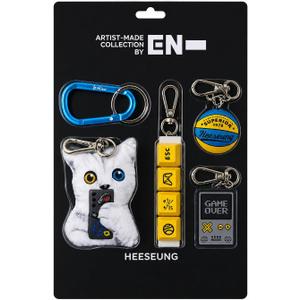 ENHYPEN [BY ENHYPEN - HEESEUNG] EVAN'S UNSERIOUS KEYRING PACKAGE + 1 Official PhotoCard & 3 Extra Photocards Set(YELLOW ver.)