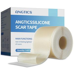 Silicone Scar Sheets,Medical Grade Silicone Scar Tape (1.6x 150Roll-3.8M),Reusable Scar Removal Silicone Gel Strips for Surgical Scars, C-Section,Burns,Acne
