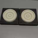 Ceramic Slow Feeder for Cats, Slow Food Bowl, Circle Shape (Bowl x 2 - Cream, 6inch)