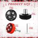 Fumete 12 Pieces Christmas Buffalo Plaid Cabinet Knobs Covers Red Black Plaid Drawer Knobs Dressing Cupboard Wardrobe Closet Pulls Handle with Screws for Christmas Holiday Decor, 1.1 Inches/ 28 mm