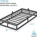 Bilily 14 Inch Queen Bed Frame with Steel Slat Support, Low Profile Queen Metal Platform Bed Frame Support Mattress Foundation, Heavy Duty, No Box Spring Needed, Easy Assembly, Noise Free