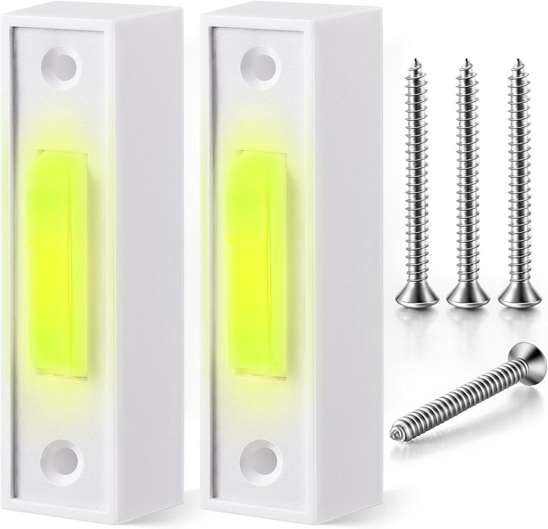 Lighted Doorbell Button, Garage Door Opener Switch with LED Light, 41A4166 Wall Mounted Push to Exit Ringer Button (White,2 Pieces)