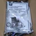 Medline Heavy Duty Transport Chair supports up to 500 lbs., Bariatric Transport Wheelchair, 22" x 18" seat, Blue Frame