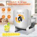 Commercial Vegetable Slicer, Stainless Steel Manual & Electric Food Cutter, 1-12mm Thickness Adjustable, Removable, for Lemon, Cucumber, Potato, Carrot