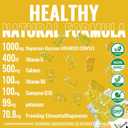 3 x Magnesium Glycinate Gummies 2500mg - Sugar Free Magnesium Potassium Supplement with Vitamin D, B6, CoQ10 for Calm Mood & Sleep Support - 90 Pineapple Gummies