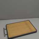 Cutting Boards for Kitchen - Food Grade Double Sided Pure Titanium& Bamboo Chopping Board with Handle, Slip resistant Non-Toxic Charcuterie Board Housewarming Gifts (16×11)