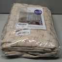 MIULEE Decorative Back Tab Linen Curtains with Geometric Pattern for Living Room Bedroom Farmhouse Rustic Thick Woven Textured Patterned Mudcloth Drapes 84 Inches Long 2 Panels Set, Beige