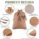 Woanger 100 Pcs Burlap Gift Bags with 100 Pcs Kraft Paper Gift Tags with Drawstring Favor Bulk Burlap Sack Bags for DIY Wedding Party Craft (4 x 6 Inch,Beige, Medium Brown, Dark Brown, Military Green)