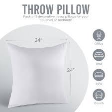 Utopia Bedding 24x24 Pillow Inserts, Set of 1, White – Indoor Decorative Throw Pillows for Bed, Sofa & Couch – Soft, Supportive & Fluffy Cushion Inserts