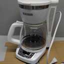 BLACK+DECKER CM1160W-1 CM1160W 12-Cup Programmable Coffeemaker, White/Stainless Steel