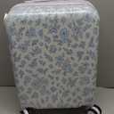 Redbaker 18 Inch 6 Pcs Kids Luggage Set Kids Rolling Luggage Double Pattern Suitcase for Boys Girls Gifts(Light Blue, Flower Style)