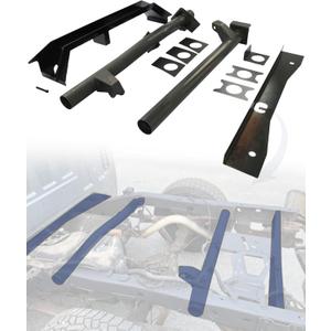 Mountainpeak 4PCS Front and Rear Fuel Tank Support Crossmember & Upper Shock Mount Crossmember & Spare Tire Support Plate Fit for 2007-2014 Chevy Silverado & GMC Sierra 1500 Ext and Crew Cab