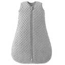 Fleece Baby Sleep Sack 18-24 Months with Plush Dots, Winter Baby Wearable Blanket for Infant Toddler Sleeping Sack 2-Way Zipper Warm Sleepsack, Grey