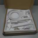 KIRKAS 10X Magnifying Glass with Light and Stand, 2-in-1 Stepless Dimmable LED Magnifying Lamp with Clamp, 3 Color Modes Lighted Magnifier Lens Swivel Arm Light for Reading, Craft, Close Works -White