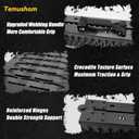 Temushom 83" Black Series Folding Truck Ramps, 1000 Lbs Capacity, 2 Pcs