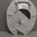 Commercial Toilet Seat Front Open, Toilet Seat Public 18.5 Inch Elongated Toilet Seat for Church, School, Hospital, Office,Heavy Duty Toilet Lid Common(White)