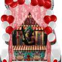 Blosssound 37 Pcs Trunk or Treat Evil Carnival Halloween Car Decorations Kit Scary Clown Cutouts Backdrop Balloons Garland Ticket Booth Banner for Car Archway Garage Door Decor