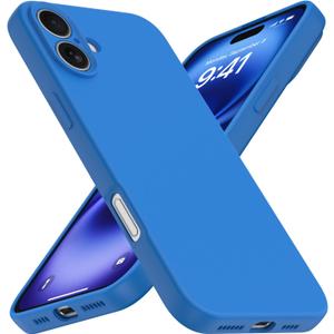 Compatible with iPhone 16 Case, Liquid Silicone Upgrade [Camera Protection] [Soft Anti-Scratch Microfiber Lining] Shockproof Phone Case (Blue)
