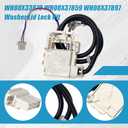 Washer Lid Lock Assembly Replacement for GE WH08X33879 WH08X37859 WH08X37897, Compatible with Models PTW600BSR1WS PTW600BPR1DG PTW605BPR1DG PTW905BPT0RS HTW265ASW0WW GTW220ACW0WW GTW385ASW0WS