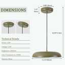BISAMIYA 16" LED Pendant Light, Deep Green
Modern, Dimmable, Metal Shade, 3000K Warm White, Kitchen Island, Dining Room & Living Room