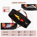 Large Women Lunch Bags for Work Insulated/Insulated Adult Lunch Box for Women/Durable Nylon Thermal cooler Bag /Leakproof Cooler Tote Bag with Storage Pocket(Newly upgraded Noir Black Brown strap)