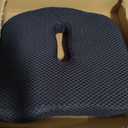 TPU Seat Cushion, 17.72x17.72x1.97 Inches, Square Mesh Design, Breathable Moderate Softness, Machine Washable Donut Pillow for Adult Seating Support Relief Tailbone(Black), Standard
