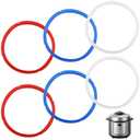 Sealing Ring Compatible with Instant Pot 6 Quart, 6-Pack Food-Grade | Silicone Gasket Replacement for 5 & 6 Qt Duo/Duo Plus/Ultra/Lux, Enhanced Leak-Proof Seal for High Pressure Cooking, Multi...