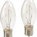 Cleveland Vintage Lighting CLV118 7W C9 Base E17 Edison Bulb (2 Piece), Clear