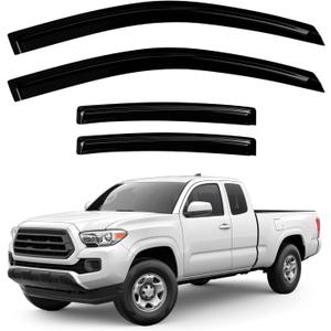 Window Visors Rain Guards for Toyota Tacoma Double Cab/Crew Cab 2016-2023 (2016-2023 Toyota Tacoma Double Cab)