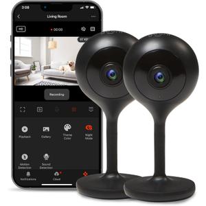 Geeni Look 1080p Indoor Security Camera  1-Pack Full HD WiFi Indoor Camera with 2-Way Audio, Motion Detection, & Night Vision  Support for Alexa & Google Assistant
