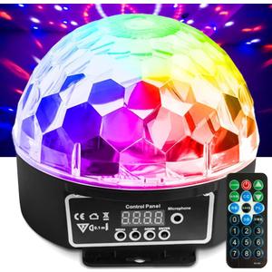 LED Disco Ball - DMX & Sound Controlled RGB DJ Party Light