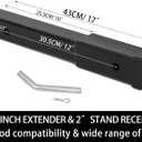 Taelakeni 4000lbs Trailer Hitch Extender Adapter 12 Inch Extension Length, Fits for 2 inch Receiver, with 5/8 inch Hitch Pin