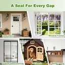 33FT Brush Weather Stripping, 0.35"W x 0.2"T High-Density Self-Adhesive Seal Strip for Doors and Glass Doors, Draft Blocker for Windproof, Dustproof, and Soundproof, Easy Cut & Install, Gray