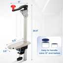 Commercial Can Opener Heavy Duty for Large Cans up to 13", Industrial Tabletop Manual Can Opener with 9Cr18MoV Steel Blade and Plated Steel Base, Dual Mount System for Restaurant Kitchens