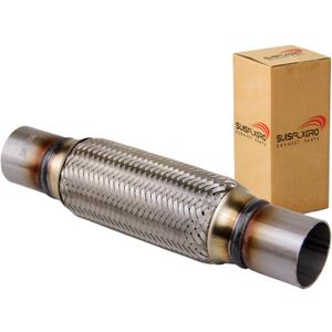 Exhaust Flex Pipe Universal Type 100% Stainless Steel For Heavy Duty and Cars (1 PC, 2X8X12)