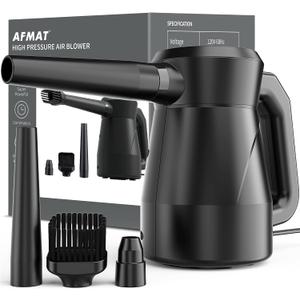 AFMAT Electric Air Duster Air Blower, Replacement for Compressed Air Cans, Multi-Use Cleaning Tools with 9.8ft Cord for Electronics, Keyboard, Fans, Hairs, Cars, BBQ, Super Powerful and Last for Years