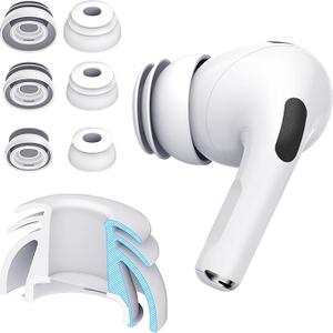 Premium MultiFlange Eartips for AirPods Pro 1&2 (Medium) – Always Fits, Never Slips
