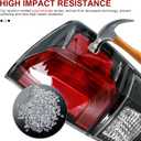 BLACKHORSE-RACING Left Driver Side + Right Passenger Side Rear Tail Light Housing, Compatible with Toyota Tacoma 2016 2017 2018 2019 2020, Replace 8156004200 8155004200, Clear Lens & Black Shell