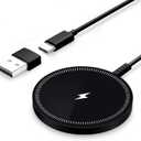 Magnetic Wireless Charger Fast Charge Strong Magnet Charging Pad for iPhone 17/16/15/14/13/12 - Series&AirPods Pro 4-2, Daul Ports, Case-Friendly, Ultra-Slim & Portable for Travel Nightstand Desk
